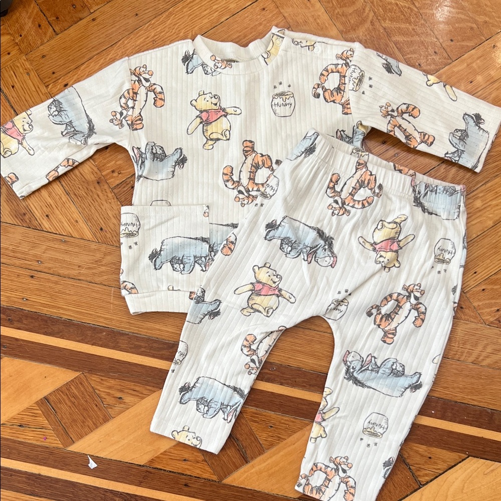 Disney Kids Matching Set - Cream with Multicolor Characters